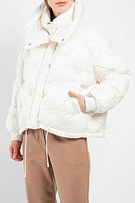 Жіноча куртка-пуховик коротка з перлами LITURE MKLT21-605