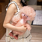 Іграшка м'яка кучерявий Страус 38 см рожевого кольору, іграшка для дітей Качка, фото 2