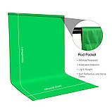 Фон студійний тканинний Puluz PU5215G green Chroma Key 1х5м, фото 2