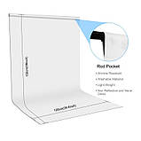 Фон студійний тканинний Puluz PU5215W white 1х5м, фото 4