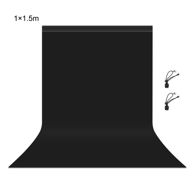 Фон студійний тканинний Puluz PU5215B black 1х5м, фото 1