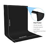 Фон студійний тканинний Puluz PU5215B black 1х5м, фото 3