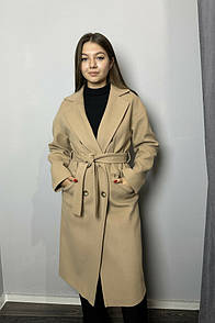 Жіноче двобортне пальто класичного крою з поясом CARERA MKDC1144-1