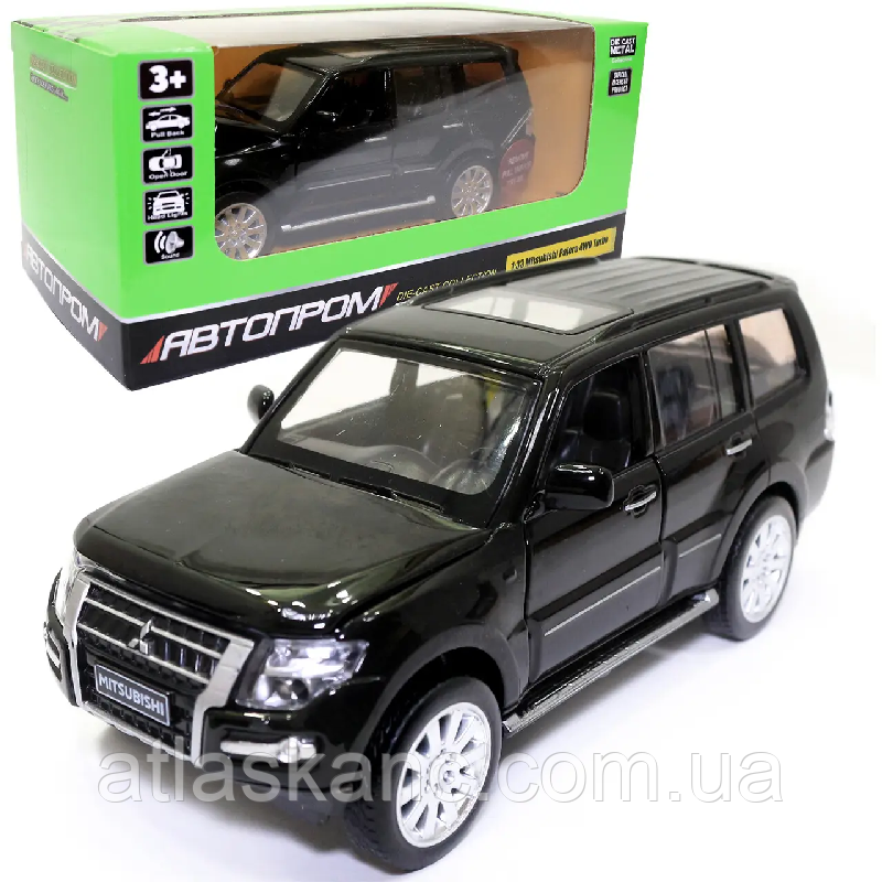 Модель Автопром Mitsubishi Pajero 4WD Turbo металева інерційна 14 см 68463, фото 1