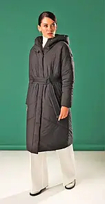 Жіночий пуховик з поясом та капюшоном MKMW-ММ-58 MARSHAL WOLF