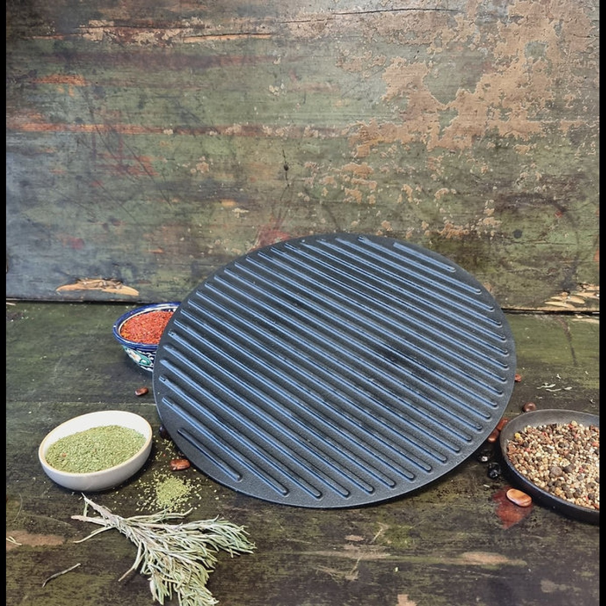 Прес Гриль круглий чавунний Ø35см, h - 8см, вага 3,4кг Maysternya (PGr350)