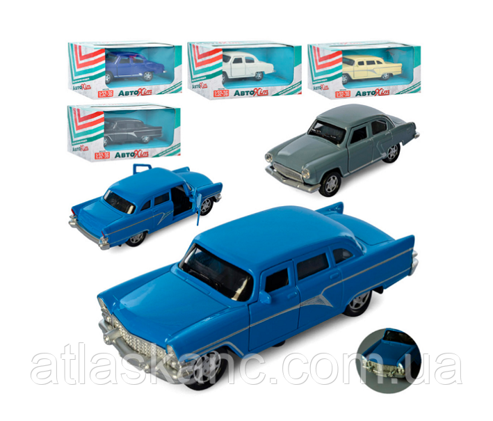 Машинка АвтоХіт Волга ГАЗ 21 метал інерційна 11 см М5670, фото 1