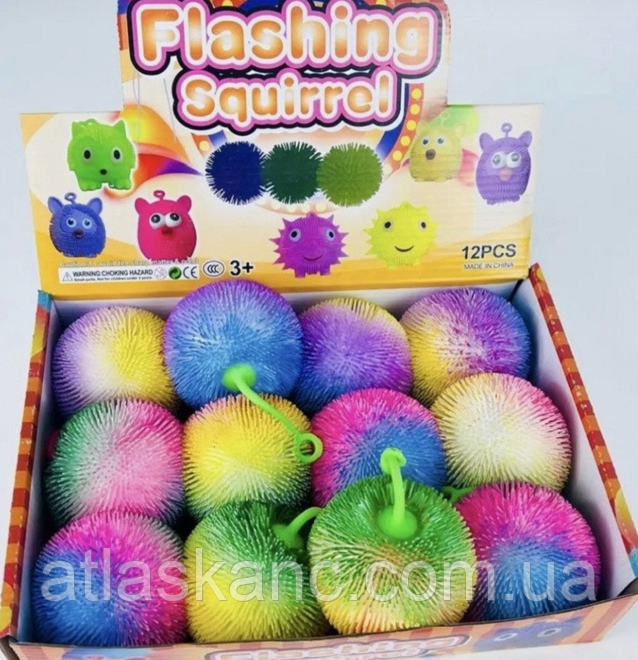 Іграшка Силіконова антистрестягнення Кулька світло 8 см 23-1051, фото 1