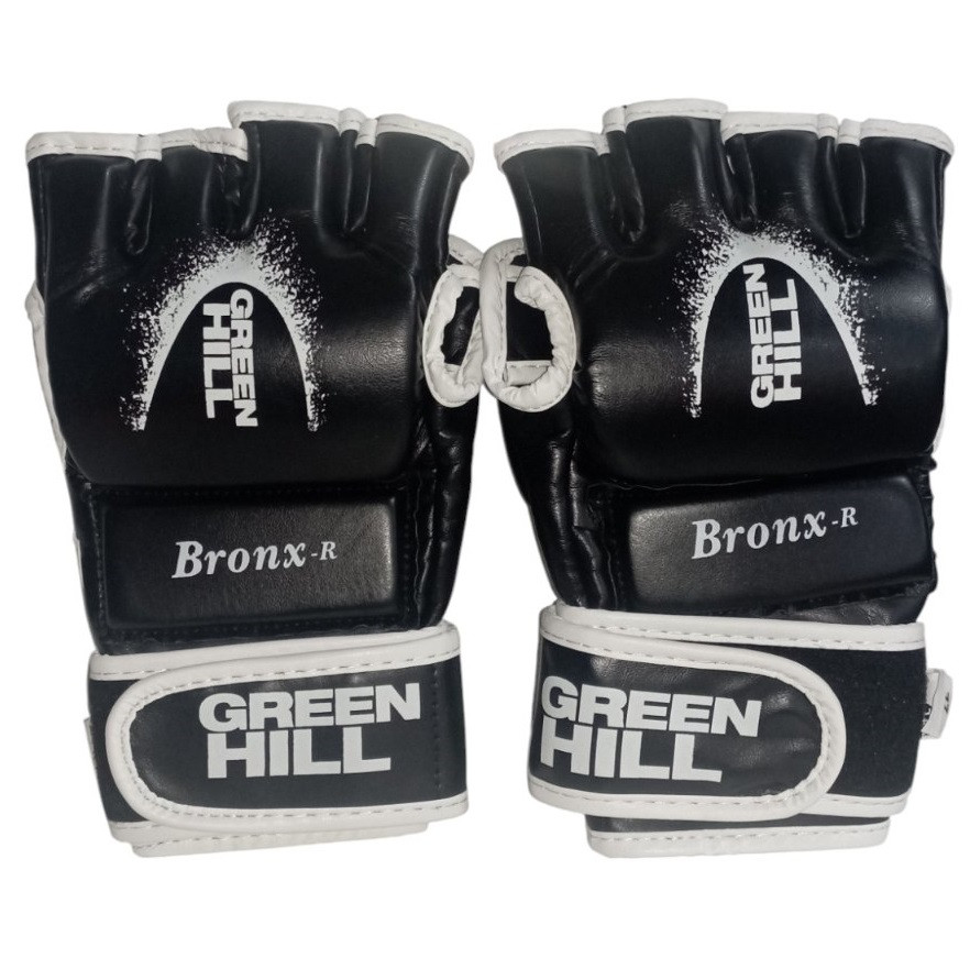 Рукавички для MMA GREEN HILL штучна шкіра чорний, фото 1