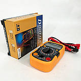 Мультиметр DT-830 LN з підсвічуванням та звуком ABaTap до 750 В Помаранчевий, тестер для вимірювання напруги, фото 10