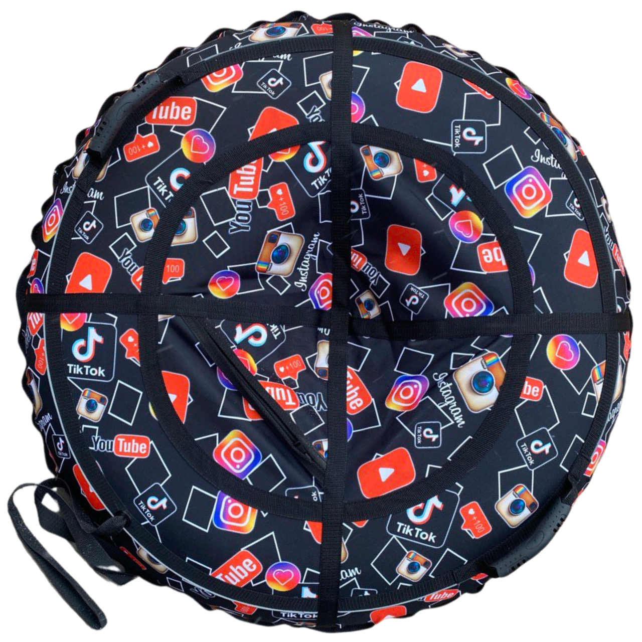 Тюбінг Надувні санки Соц.мережі новий 2024 року, 100 см Люкс для катання з гірки, камера 13, темно-синій