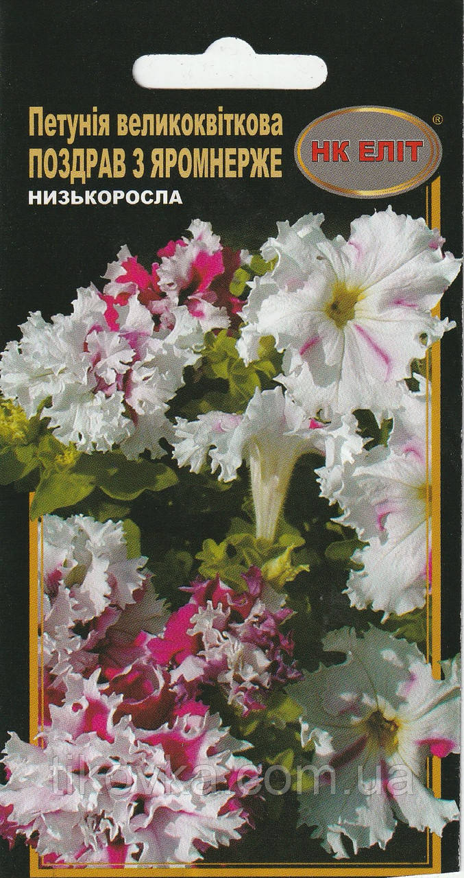 Насіння квітів Петунія великоквіткова Поздрав з Яромнерже F1 10 шт. НК Еліт, фото 1