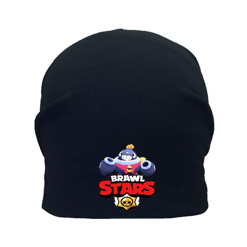 Шапка дитяча Бравл Старс чорна (Brawl Stars-0022) 54-56 см, фото 1