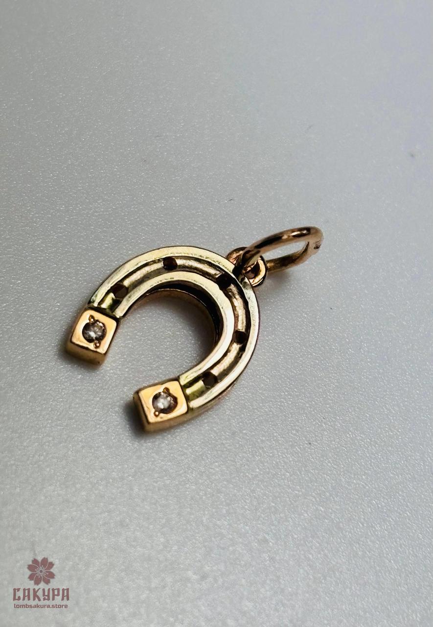 Золотий Кулон зі вставкою цирконій, фото 1