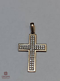 Золотий Хрестик зі вставкою цирконій