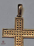 Золотий Хрестик зі вставкою цирконій, фото 2