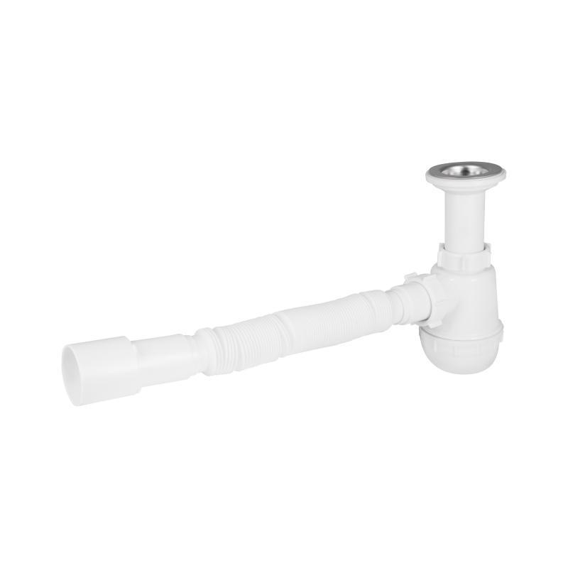 Сифон для кухонної мийки Lidz (WHI) 60 05 M001 00 (вихід 50 мм), фото 1