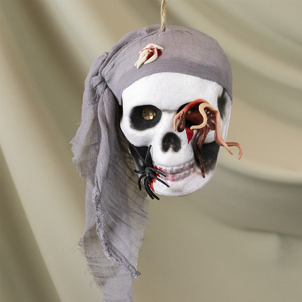 Декор підвісний Череп корсар Крюк 13799 (сірий), фото 1