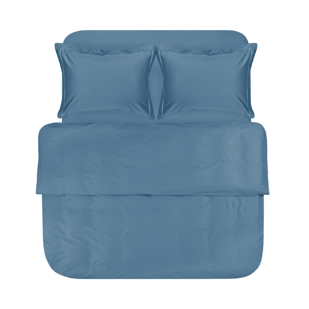 Постільна білизна сатин premium Lotus Home - Dakota Modern синій євро, фото 1