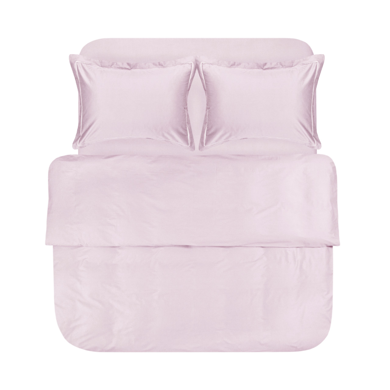Постільна білизна сатин premium Lotus Home - Dakota Modern рожевий євро, фото 1
