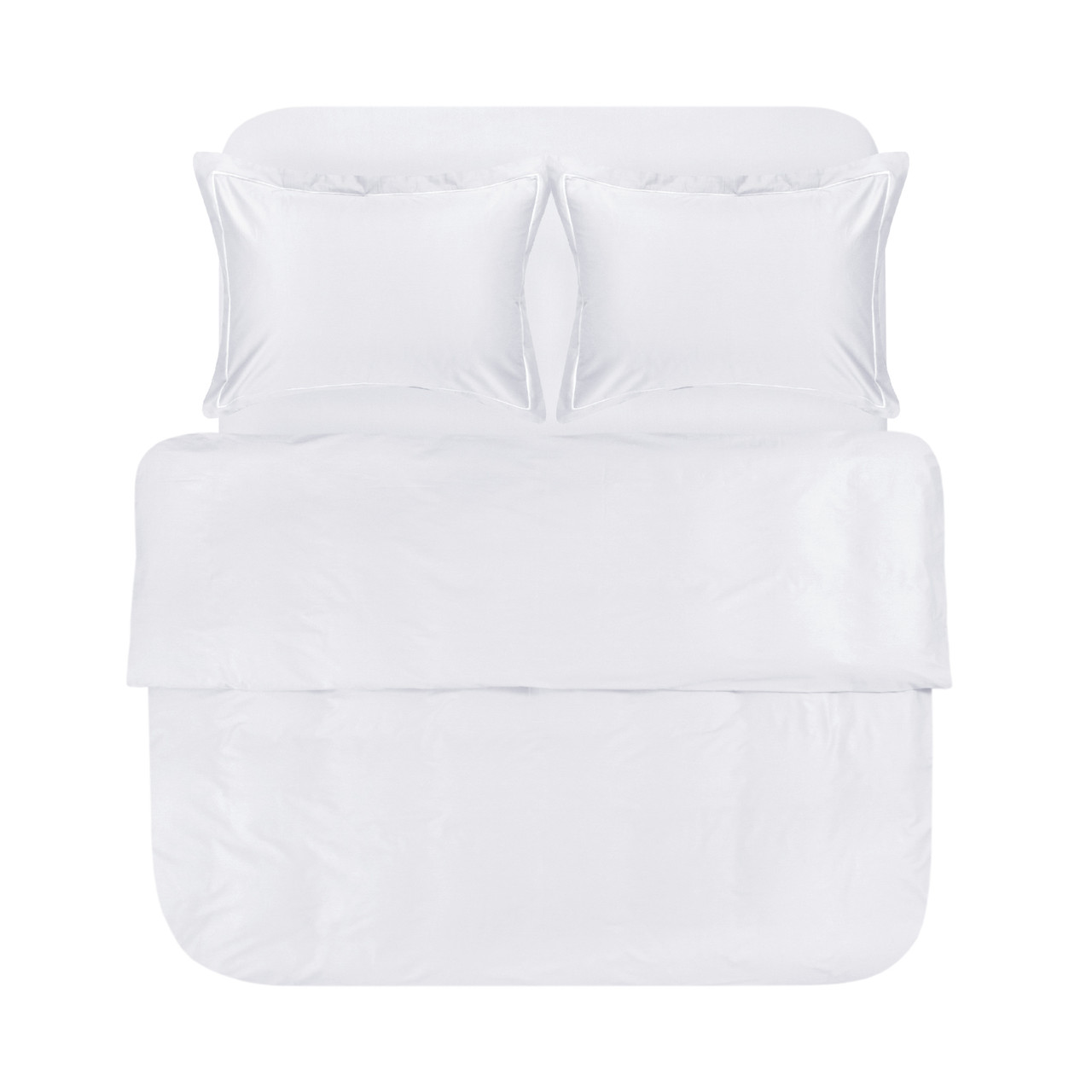 Постільна білизна сатин premium Lotus Home - Dakota Modern білий євро, фото 1