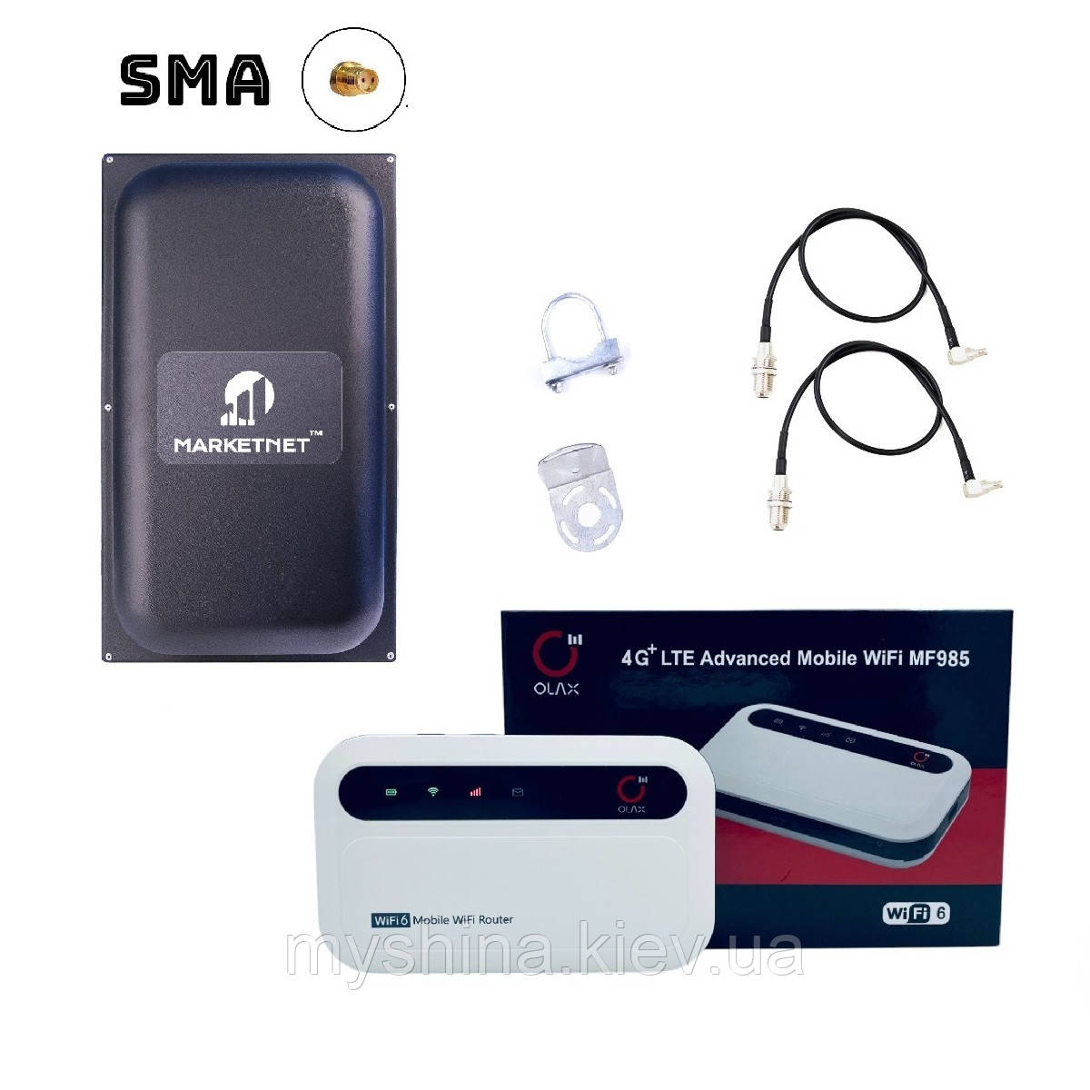 4G комплект Роутер Olax MF985 + Антена Maxi MIMO SMA 24 dBi, фото 1