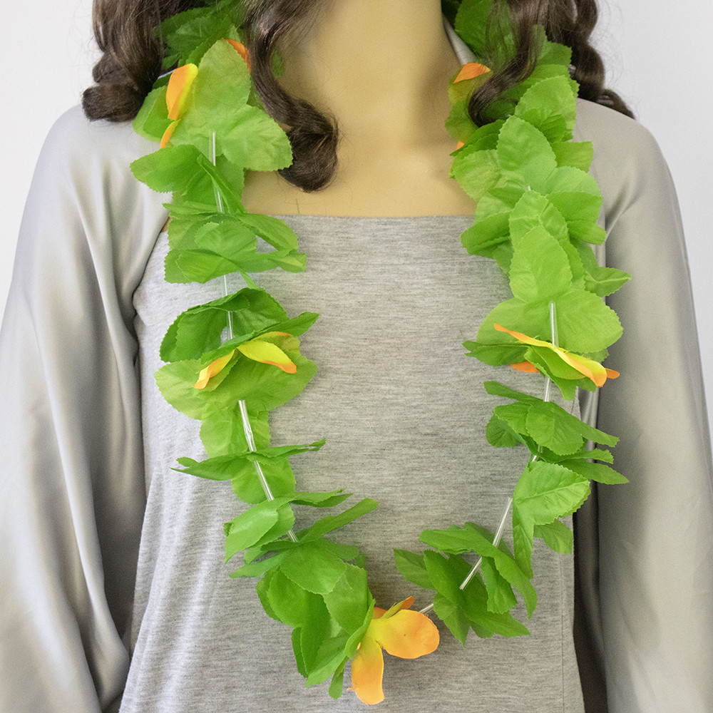 Гавайські леї Німфа (зелені з помаранчевим), фото 1