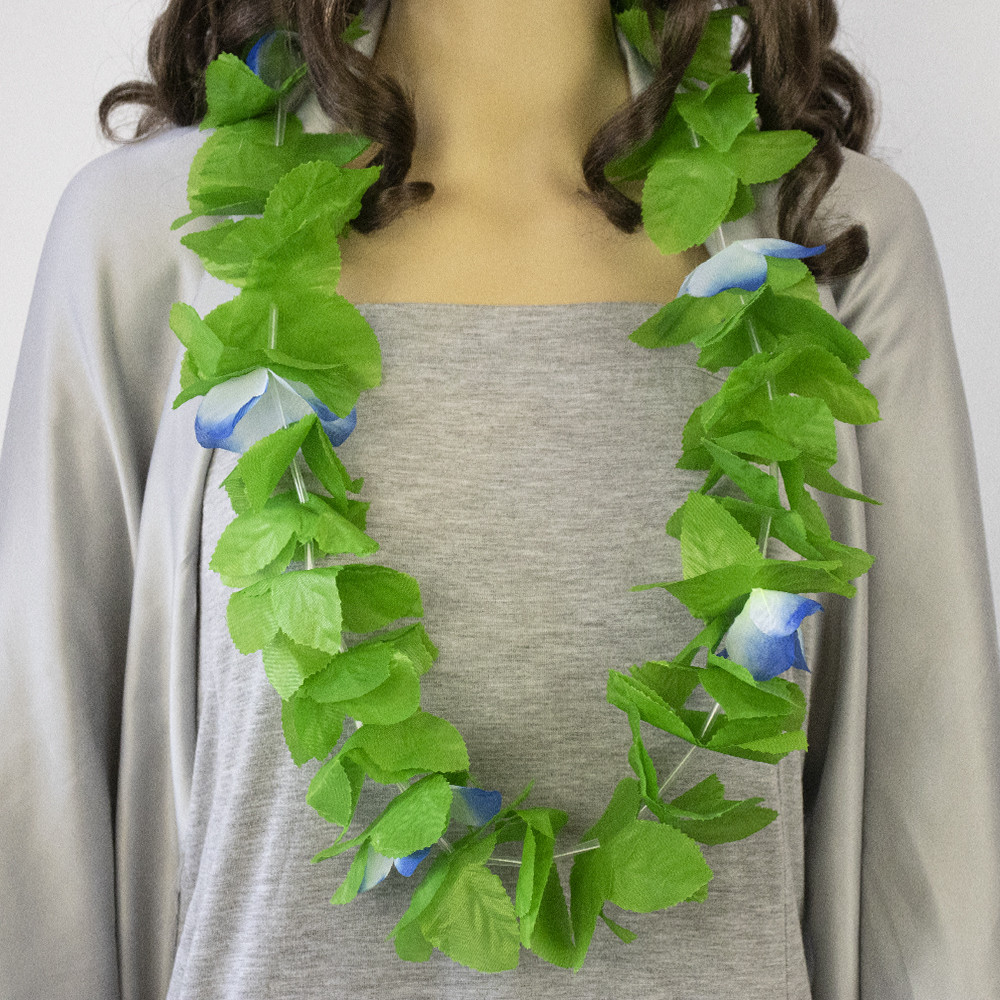 Гавайські леї Німфа (зелені з блакитним), фото 1