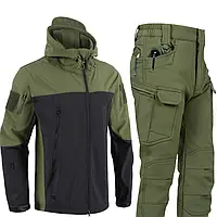 Костюм софтшел Gman Олива із чорним Soft Shell на флісі L
