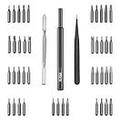 Викрутка Brevia з комплектом насадок для точних робіт алюмінієва 10х127мм, 46в1, фото 4