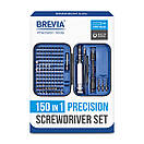 Викрутка Brevia з комплектом насадок для точних робіт 150в1, фото 7