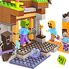 Конструктор майнкрафт занедбана шахта з лавою 400 деталей 65008, Стів, зомбі, павук, ендермен, слимак, фото 3