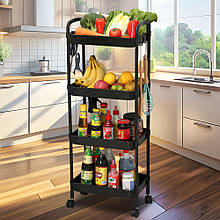 Полиця-органайзер 33142 для речей на 4 секції 104*26*40 см, Чорний (2507)