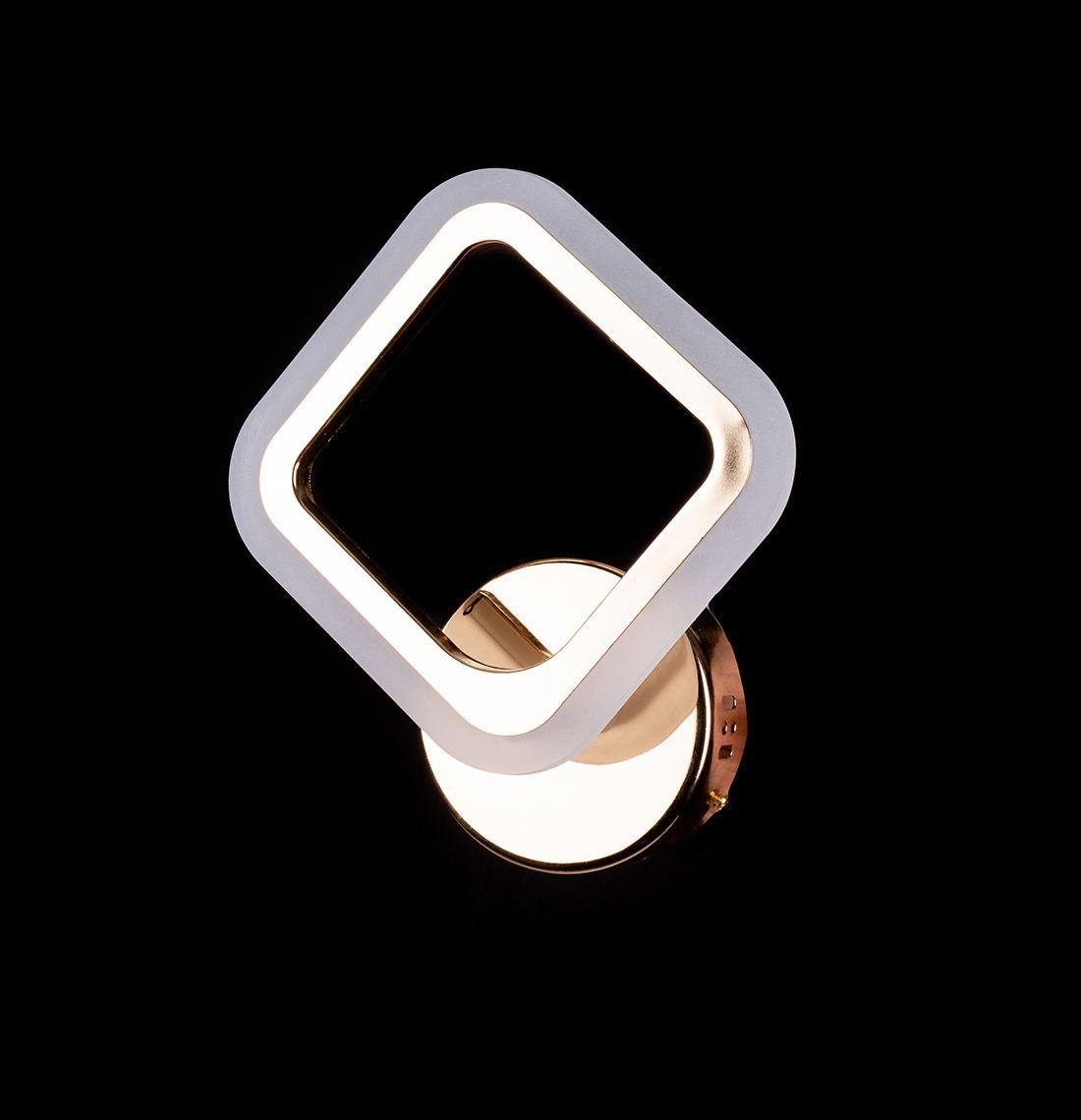 LED світильник настінний глянцеве золото 18W 3000-6500К