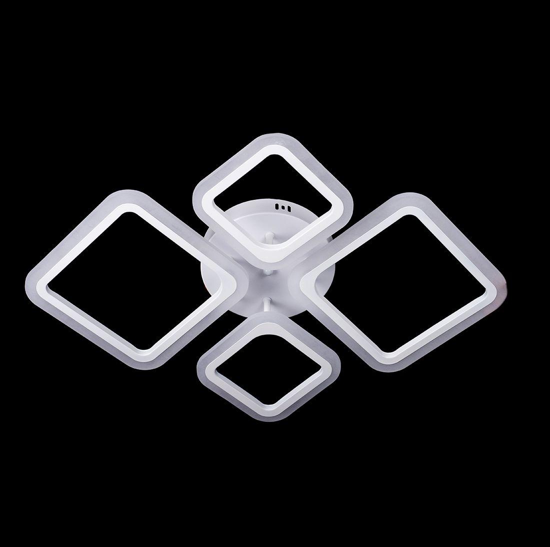 Біла LED люстра з димером та пультом 96Вт 3000-6500К