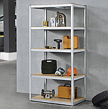 Набір із двох стелажів LEOBRO Premium 150 х 140 х 30 см, 175кг/полиця, 5 полиць (LB-R112Х2), фото 3