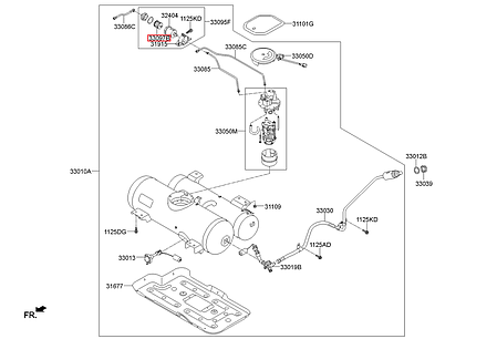 Фільтр паливний Elantra MOBIS (LPI/LPG) (вставка) 330972Q020, фото 2