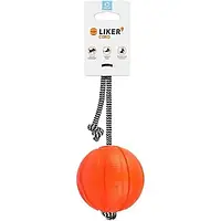 М'ячик для собак Collar Liker 9 см на шнурі безпечний і м'який