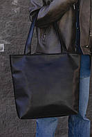 Сумка Шопер Жіноча Чорна Однотонна Without Michelle Skin Black Shopingo