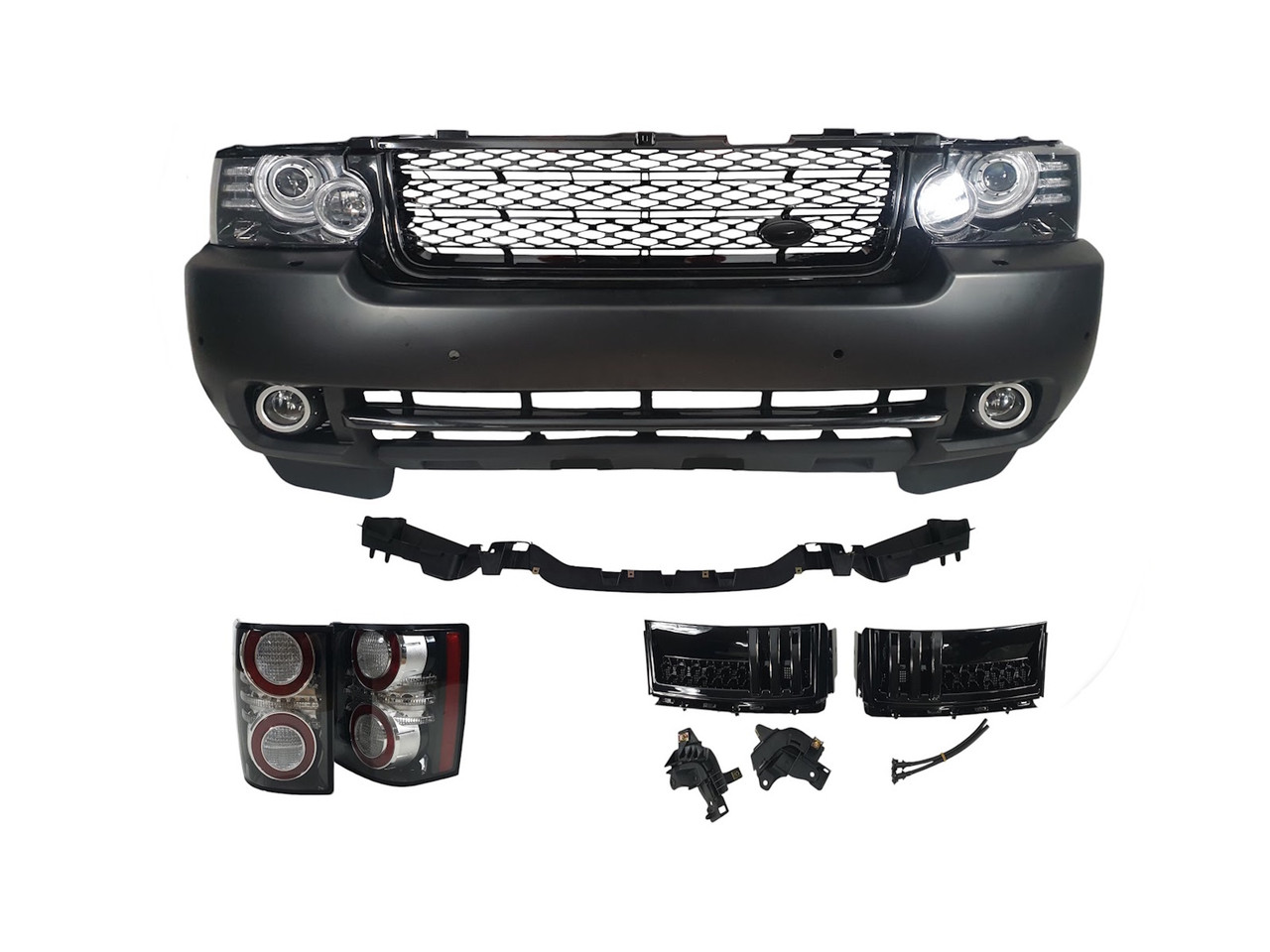 Комплект рестайлінга ( стиль 2010+ ) без заднього бампера на Land Rover Range Rover Vogue L322 2005-2010 року, фото 1