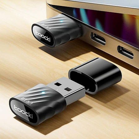 Bluetooth-адаптер Toocki TQ-BTO3 Bluetooth 5.1 Adapter чорний, фото 1