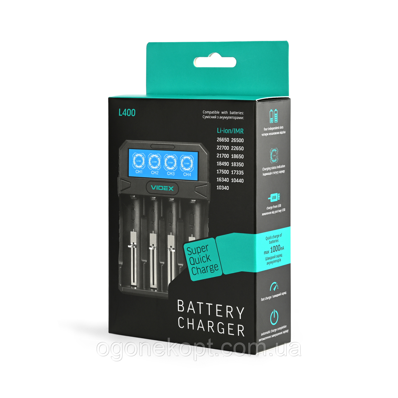 Зарядний пристрій VIDEX VCH-L400