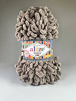 Пряжа Alize Puffy Fine 990 сірувато-бежевий