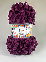 Пряжа Alize Puffy Fine 111 темна фуксія