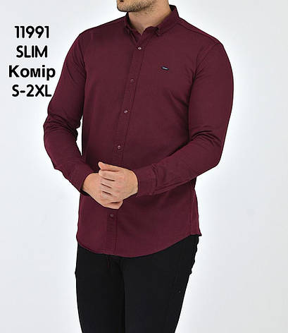 Приталена сорочка Red Stone з довгим рукавом (варений котон), фото 1