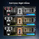Ip WiFi камера вулична поворотна 6Mp UltraHD C28 V380 3 незалежні обʼєктиви датчик руху нічне бачення, фото 9