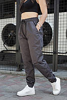 Женские Брюки Джогеры Серые Однотонные Базовые Without Shopy Жіночі Штани Джогери Сірі Однотонні Базові Without