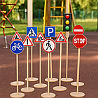 Навчальний набір для дітей "Знаки дорожнього руху із Світлофором" 80 см, зебра (перехід), костюм поліція", фото 2