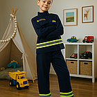 Костюм дитячий "Рятувальник МНС" кітель та штани синій (8-10 років, зріст 128-134 см) / Карнавальний дитячий набір, фото 2