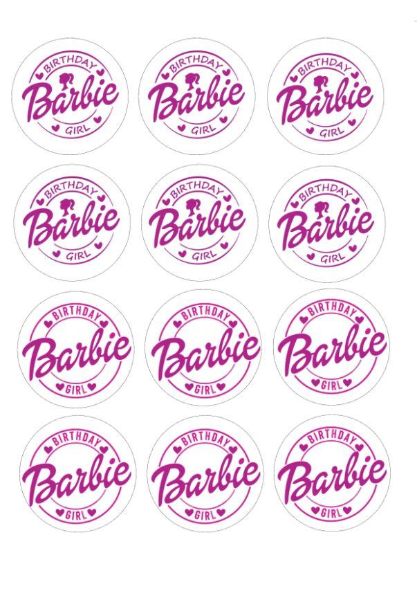 Вафельна картинка для капкейків "Barbie" /ВК-0024/ - А4, фото 1